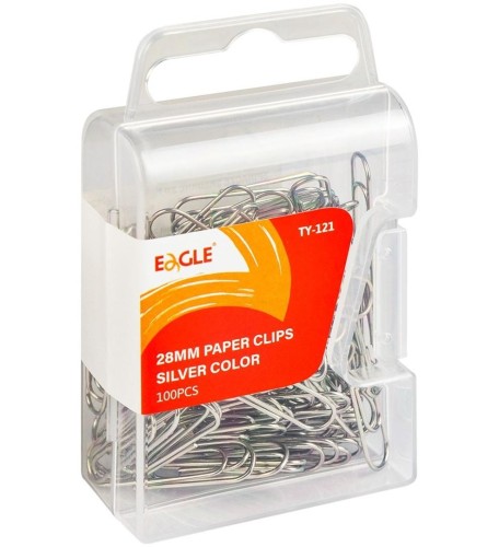 Spinacze srebrne TY-121 100szt EAGLE, Eagle
