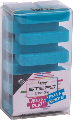 Gumka do mazania Steps neon niebieska, Serve