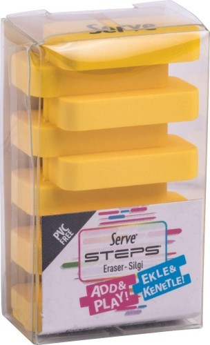 Gumka do mazania Steps neon żółta, Serve