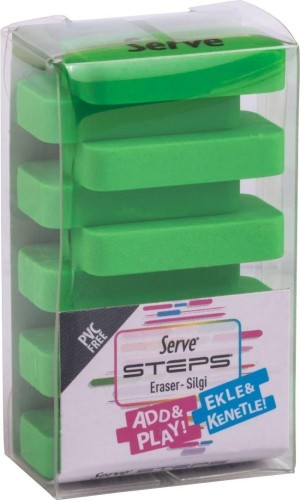 Gumka do mazania Steps neon zielona, Serve