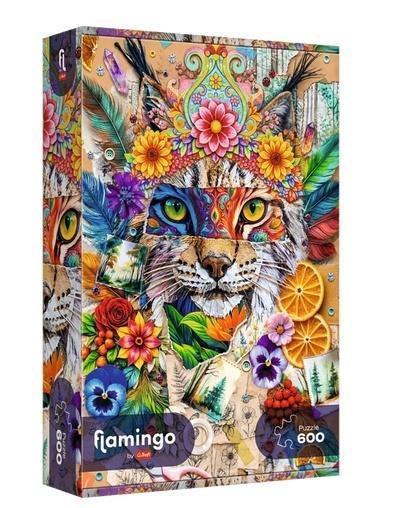 Puzzle 600 Flamingo - Kolaż inspiracji TREFL