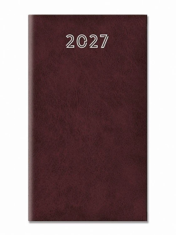 Terminarz 2027 tygodniowy standard bordowy