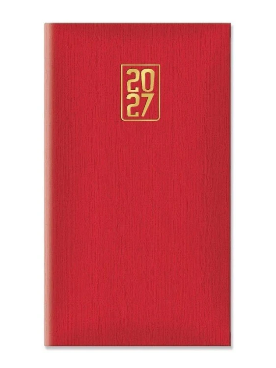 Terminarz 2027 tygodniowy Print czerwony