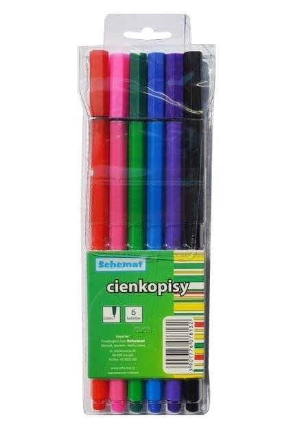 Cienkopisy 0,4mm 6 kolorów, Schemat