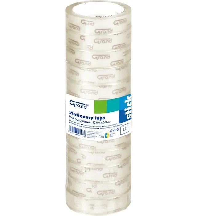 Taśma biurowa 12mmx20m (12szt) GRAND, Grand