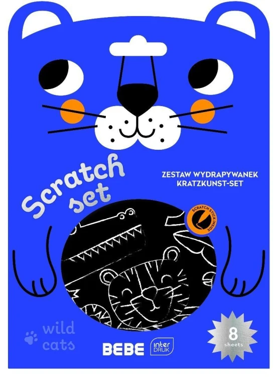 Wydrapywanka Bebe Friends z patyczkiem 8 arkuszy