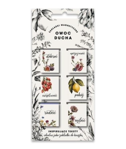 Zakładki magnetyczne - Owoc Ducha 6szt, Szaron