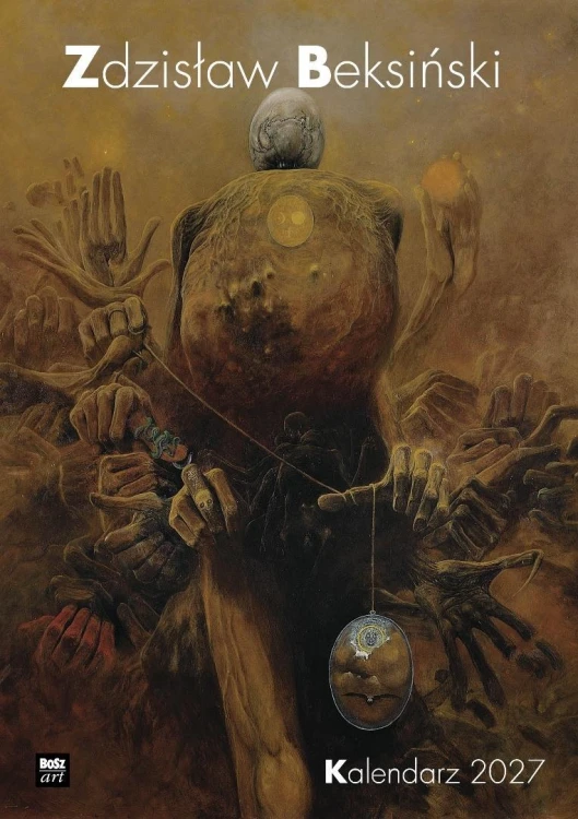 Kalendarz 2027 Beksiński wzór 1 A3