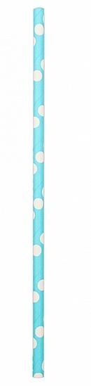 Słomki niebieskie 19,5cm 12szt PARTY GO