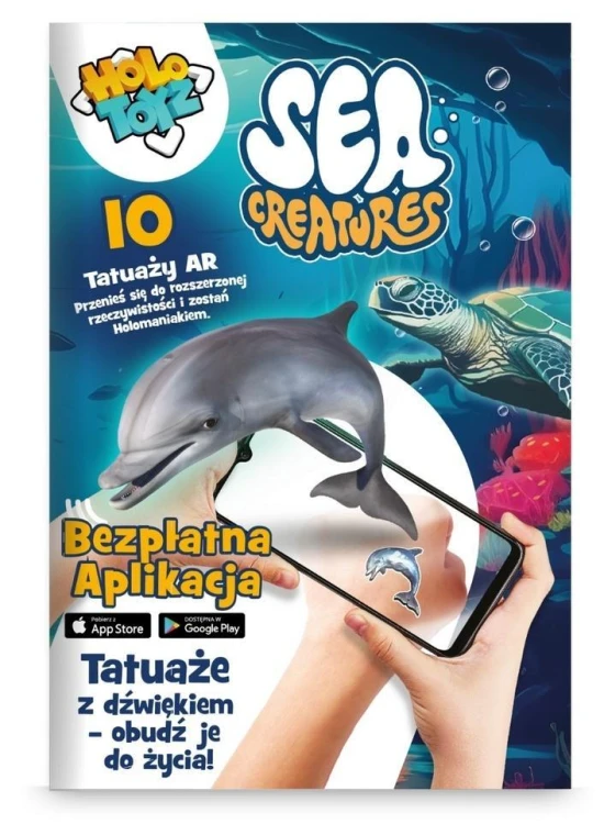 Tatuaże dla dzieci AR Sea Creatures, HoloToyz