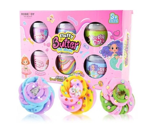 Slime z akcesoriami Fluffy Butter Pink, Robe