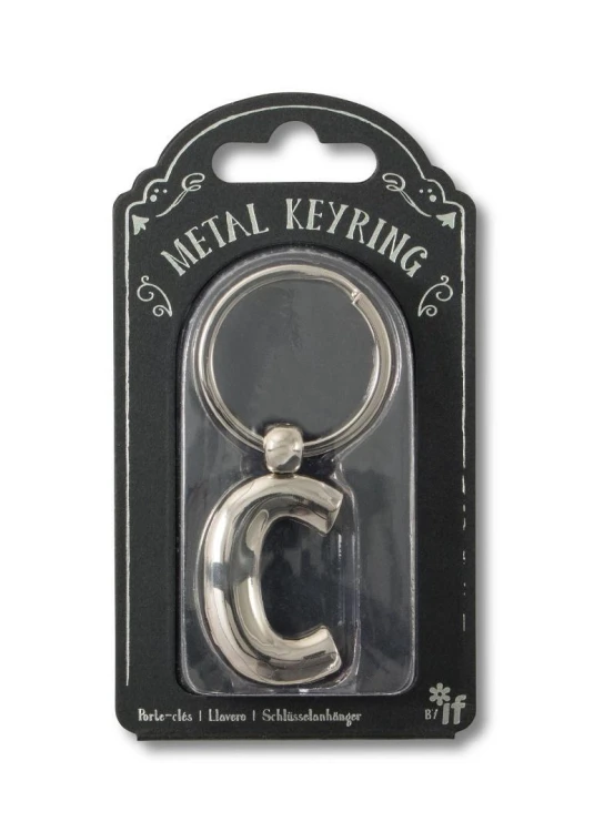 Silver Letter Keyring - brelok do kluczy litera C