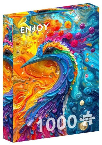 Puzzle 1000 Kolorowe pióra, Enjoy