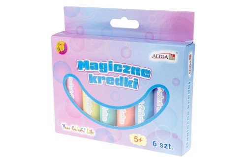 Magiczne kredki 6szt pastelowych kolorów, Aliga