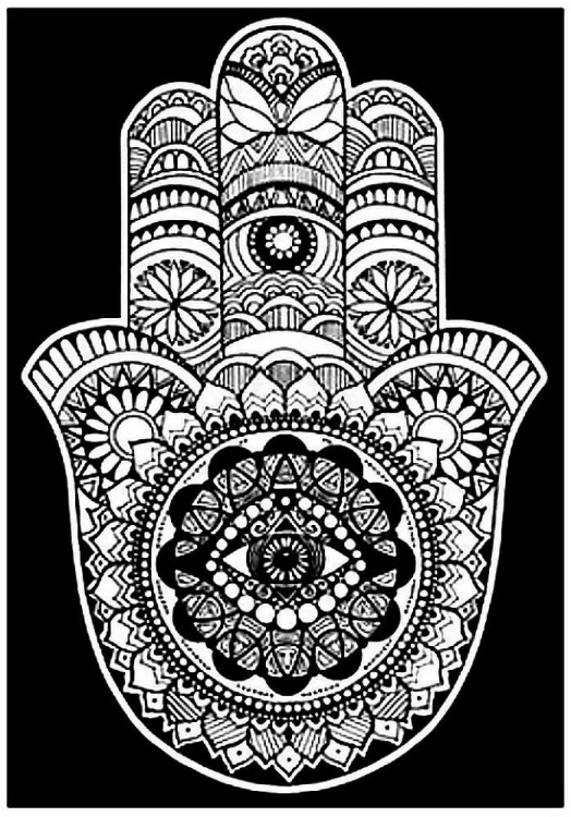 Kolorowanka Welwetowa 29,7x21cm Dłoń Fatimy
