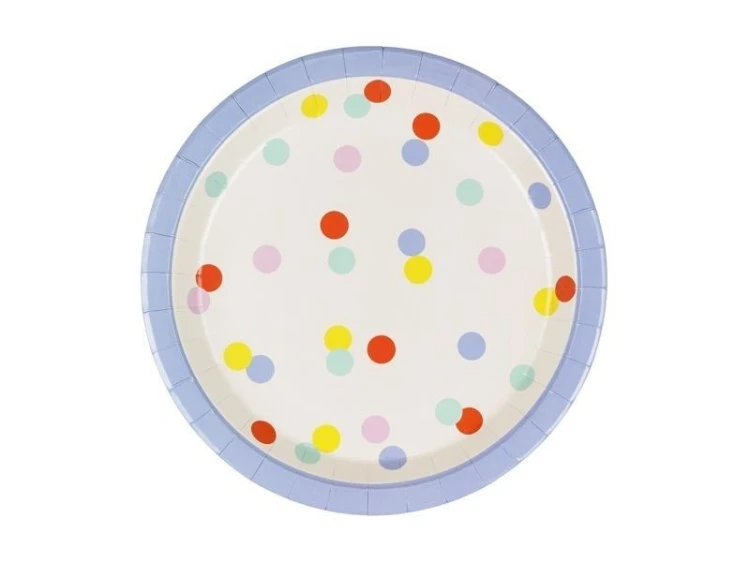 Talerzyki Konfetti 23cm 6szt