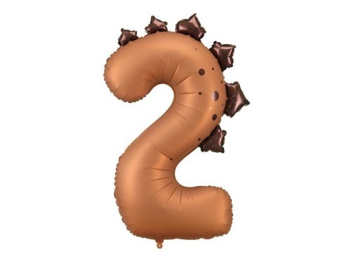 Balon foliowy cyfra 2 Dinozaur 92cm