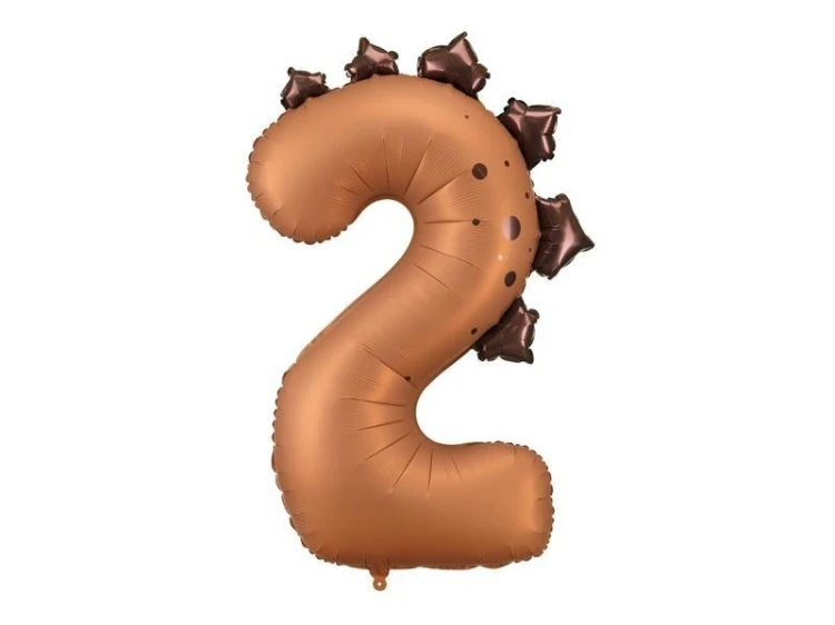 Balon foliowy cyfra 2 Dinozaur 92cm