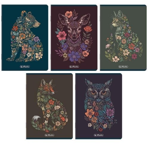 Zeszyt A5/80K kratka Florimals (5szt) HERLITZ