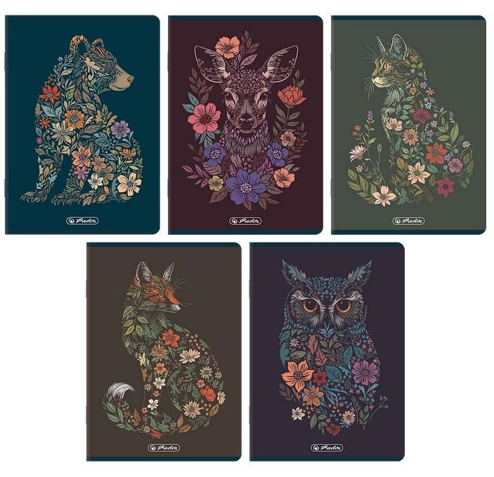 Zeszyt A5/80K kratka Florimals (5szt) HERLITZ