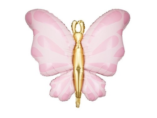Balon foliowy Motyl 69x69cm róż