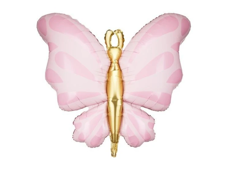 Balon foliowy Motyl 69x69cm róż