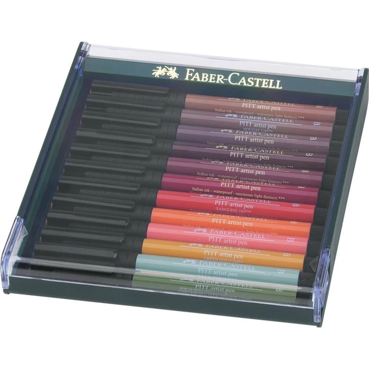Pisaki Pitt Artist Pen earth 12szt FABER CASTELL