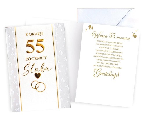 Karnet Rocznica ślubu 55