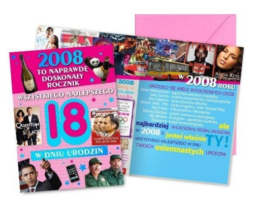 Karnet Urodziny 18