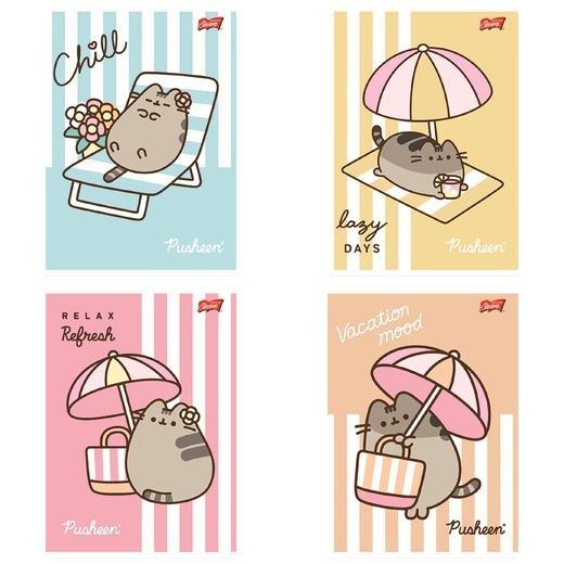 Zeszyt A5/32k kratka Pusheen (15szt), UNIPAP