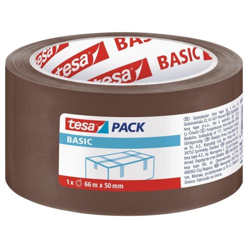 Taśma pakowa brązowa Basic 66m x 50mm, Tesa