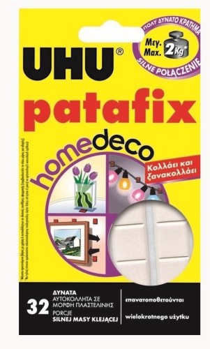 Masa klejąca Patafix Homedeco 32szt UHU, UHU