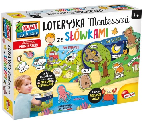 Loteryjka Montessori ze słówkami, Lisciani