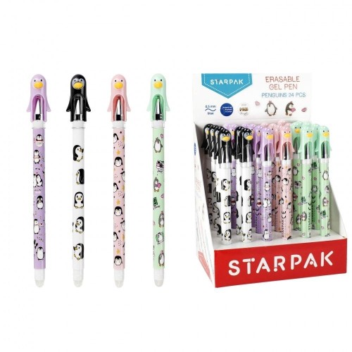 Długopis wymazywalny Pingwin (24szt), STARPAK