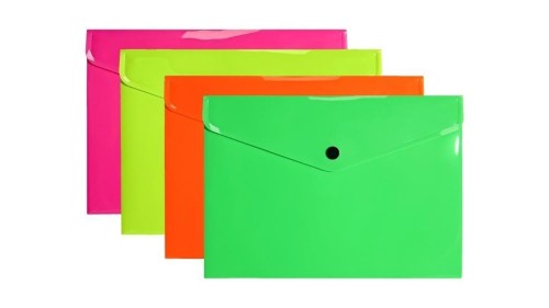 Teczka koperta A5 PP neon (10szt), Biurfol