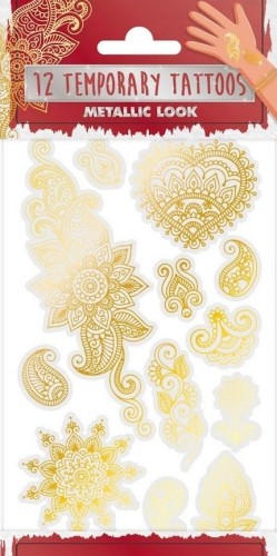 Tatuaże metaliczne Flowers, Grafix