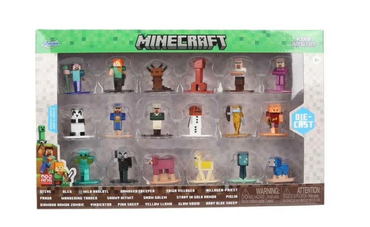 Jada Minecraft Metal fig 18-pak 4cm W13, Jada