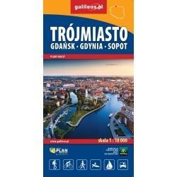 Plan Trójmiasto - Gdańsk - Gdynia - Sopot 1:17 000