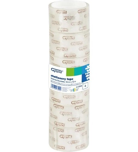 Taśma biurowa 24mmx10m (6szt) GRAND, Grand