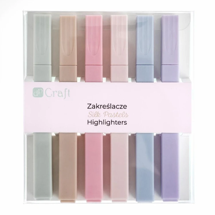 Zakreślacze silk pastels 6szt, Dalprint dpCraft