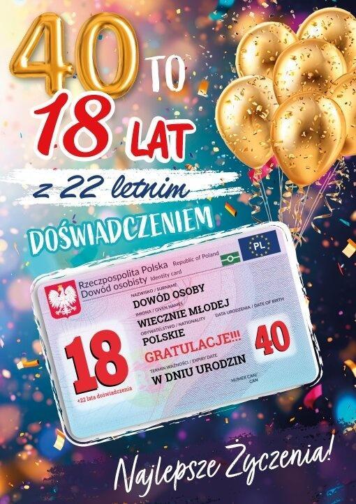 Karnet Urodziny 40