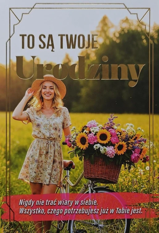 Karnet urodziny z wymiennymi cyframi JCX-235