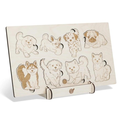 Puzzle drewniane Psijaciele Rasy psów, Sounds Wood