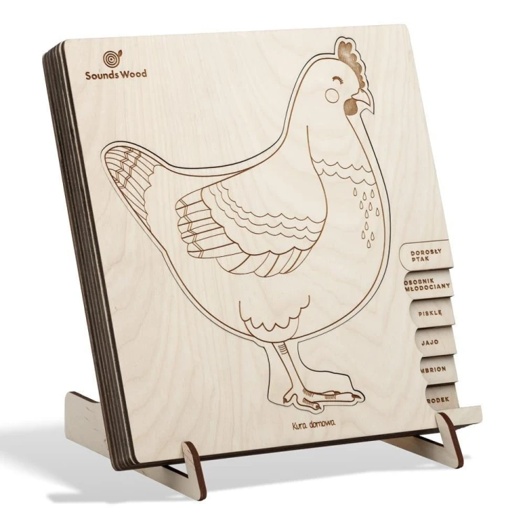 Puzzle drewniane Kura i cud w kurniku, Sounds Wood