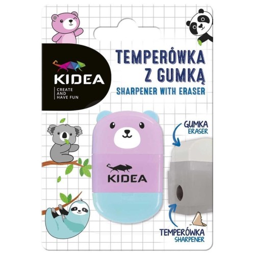 Temperówka z gumką Misie KIDEA, DERFORM
