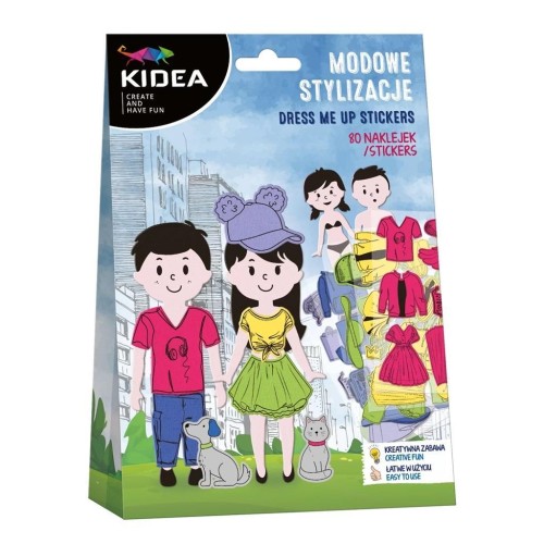 Modowe stylizacje 80 naklejek KIDEA, DERFORM