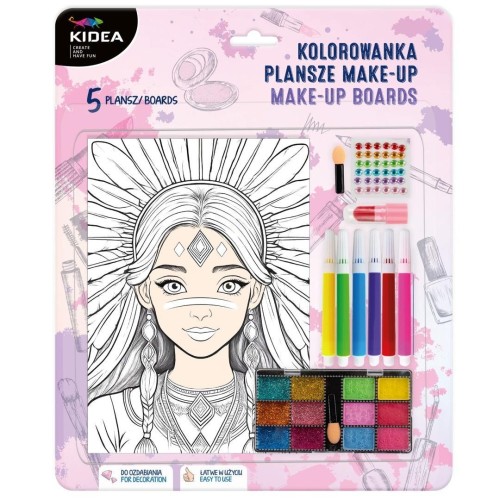 Kolorowanka plansze make-up KIDEA, DERFORM