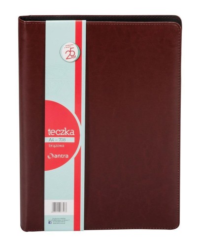 Teczka A4 708 brązowa, Antra