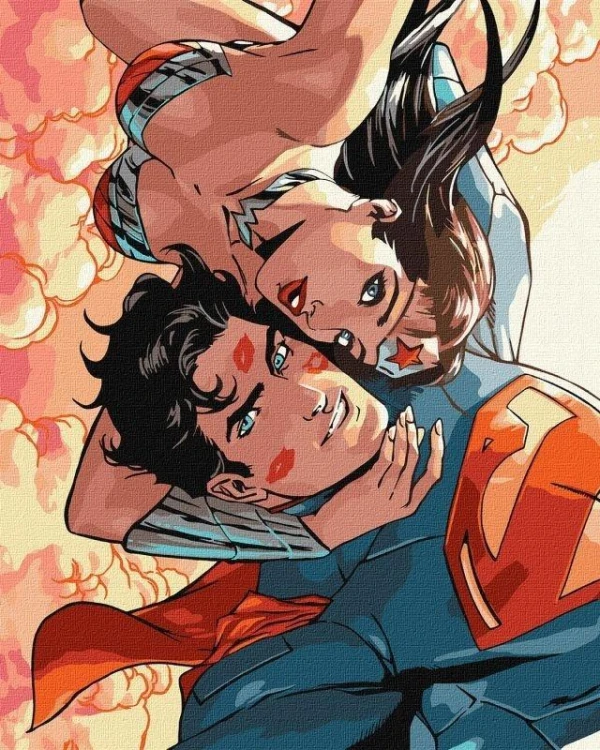 Malowanie po numerach - Wonder Woman: uściski