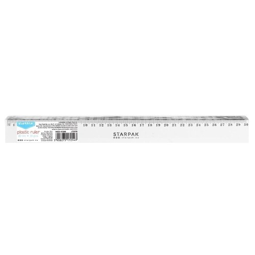 Linijka plastikowa 30 cm (10szt), STARPAK